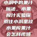 小洞中的果汁魔法,水果榨汁实验探索往小洞里放水果榨果汁会怎样视频 第1张 小洞中的果汁魔法,水果榨汁实验探索往小洞里放水果榨果汁会怎样视频 第1张
