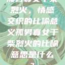 孤男寡女干柴烈火，情感交织的比喻意义孤男寡女干柴烈火的比喻意思是什么?  第1张