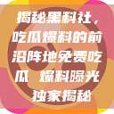 揭秘黑料社，吃瓜爆料的前沿阵地免费吃瓜 爆料曝光 独家揭秘  第1张