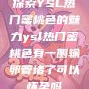 探索YSL热门蜜桃色的魅力ysl热门蜜桃色有一侧输卵管堵了可以怀孕吗  第1张