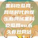 黑料吃瓜网，网络时代的娱乐新领域黑料吃瓜网su永久有效网站  第1张
