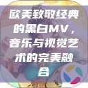 欧美致敬经典的黑白MV，音乐与视觉艺术的完美融合  第1张