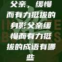 父亲，缓慢而有力挺拔的身影父亲缓慢而有力挺拔的成语有哪些  第1张