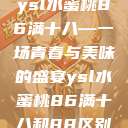 ysl水蜜桃86满十八—一场青春与美味的盛宴ysl水蜜桃86满十八和88区别  第1张