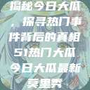 揭秘今日大瓜，探寻热门事件背后的真相51热门大瓜今日大瓜最新莫里秀  第1张
