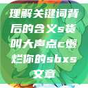 理解关键词背后的含义s货叫大声点c懒烂你的sbxs文章  第1张