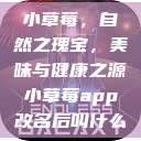 小草莓，自然之瑰宝，美味与健康之源小草莓app改名后叫什么  第1张