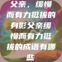 父亲，缓慢而有力挺拔的身影父亲缓慢而有力挺拔的成语有哪些  第1张