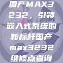 国产MAX3232，引领嵌入式系统的新标杆国产max3232维修点查询  第1张