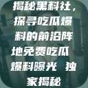 揭秘黑料社，探寻吃瓜爆料的前沿阵地免费吃瓜 爆料曝光 独家揭秘  第1张