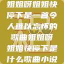 姐姐呀姐姐快停下是一首令人难以忘怀的歌曲姐姐呀姐姐快停下是什么歌曲小说  第1张