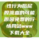 性行为后屁股流血的可能原因免费的行情网站www下载大全 第1张 性行为后屁股流血的可能原因免费的行情网站www下载大全 第1张