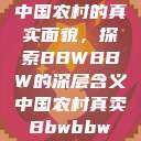 中国农村的真实面貌，探索BBWBBW的深层含义中国农村真卖Bbwbbw  第1张
