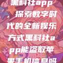 黑料社app，探索数字时代的全新娱乐方式黑料社app能盗取苹果手机信息吗  第1张