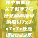 探索数字世界中的奥秘，关于数字7与任意噪声信号的探讨7x7x7x7x任意槽2023基础  第1张