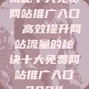 揭秘十大免费网站推广入口，高效提升网站流量的秘诀十大免费网站推广入口2024  第1张