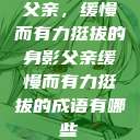 父亲，缓慢而有力挺拔的身影父亲缓慢而有力挺拔的成语有哪些  第1张