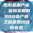 四川桑蚕产业，蓬勃发展的BBB桑产业之路桑四川话啥意思  第1张