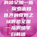 啊哈又加一指，探索未知世界的奇妙之旅啊哈又加一指啊哈李白韩信  第1张
