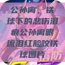 公孙离，铁球下的悲伤泪痕公孙离眼流泪红脸咬铁球图片  第1张