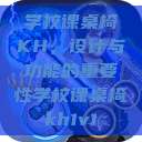 学校课桌椅KH，设计与功能的重要性学校课桌椅kh1v1  第1张