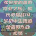 张婉莹的暑假作业之旅，成长与挑战14岁初中生张婉莹暑假作业视频  第1张