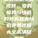 最美情侣免费视频，爱的模样与情感的共鸣最美情侣免费视频大全高清版观看  第1张